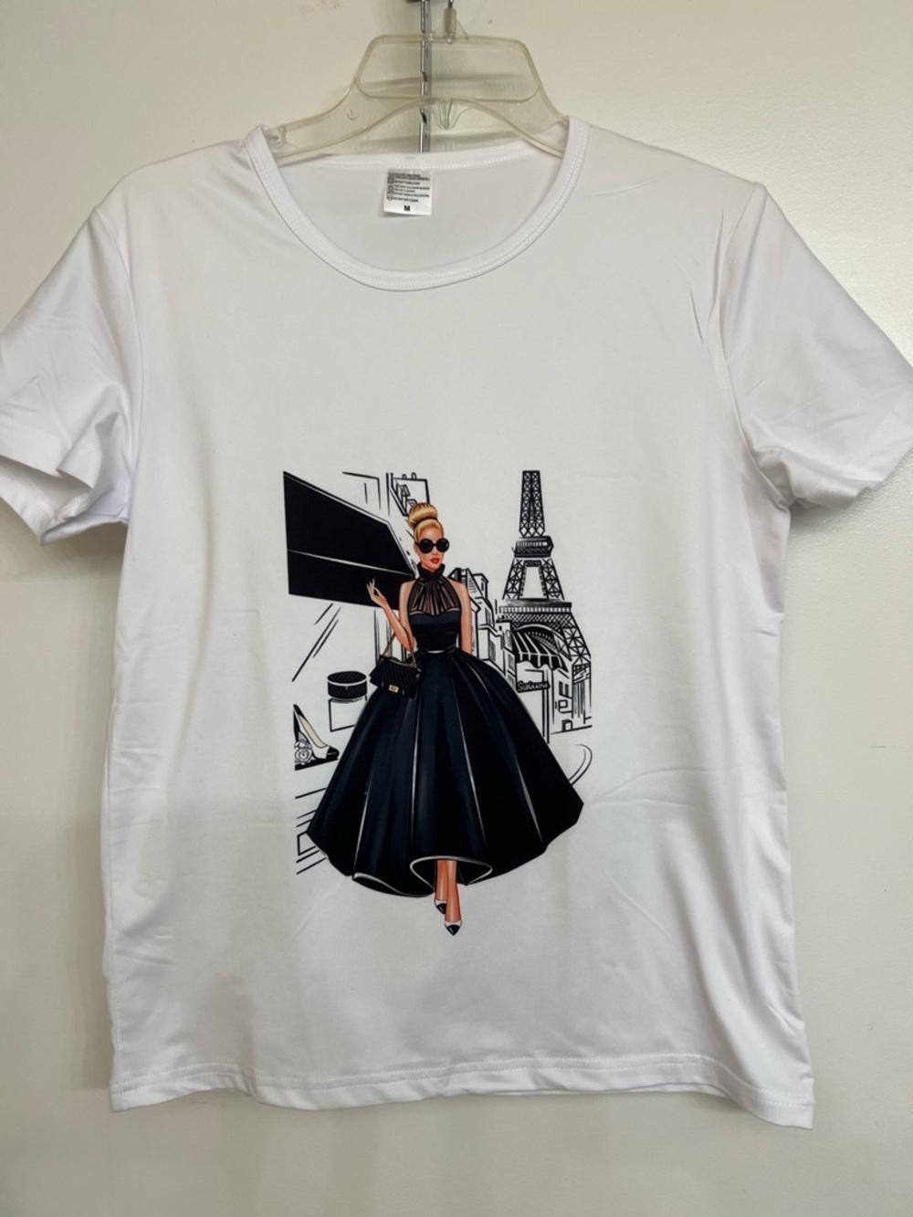 Graphic Tee - Black & White Illustration New